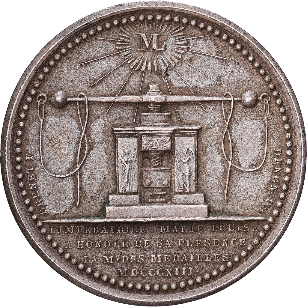 Francia, medalla, Impératrice Marie-Louise, Souvenir d'une visite à la Monnaie