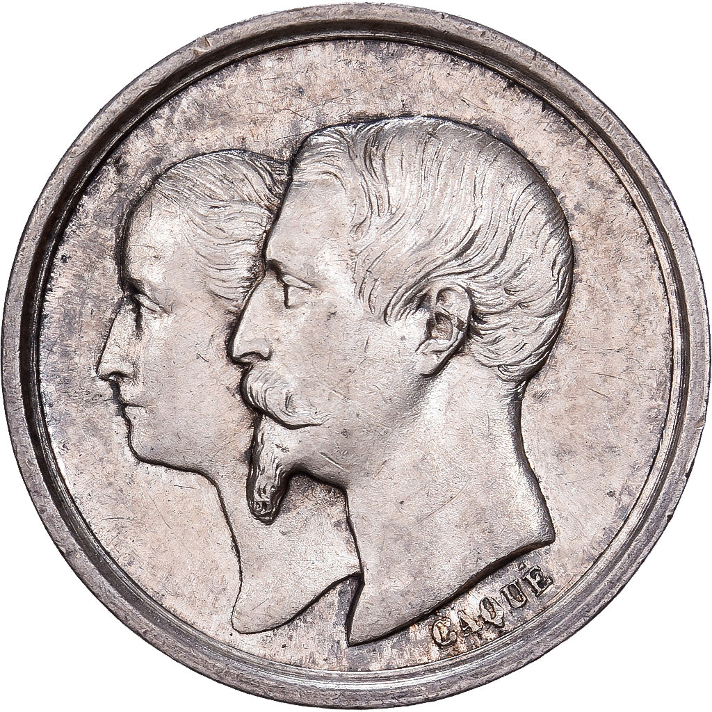 France, Birth of Napoléon IV, Quinaire, 1856, Silver, MS(63)