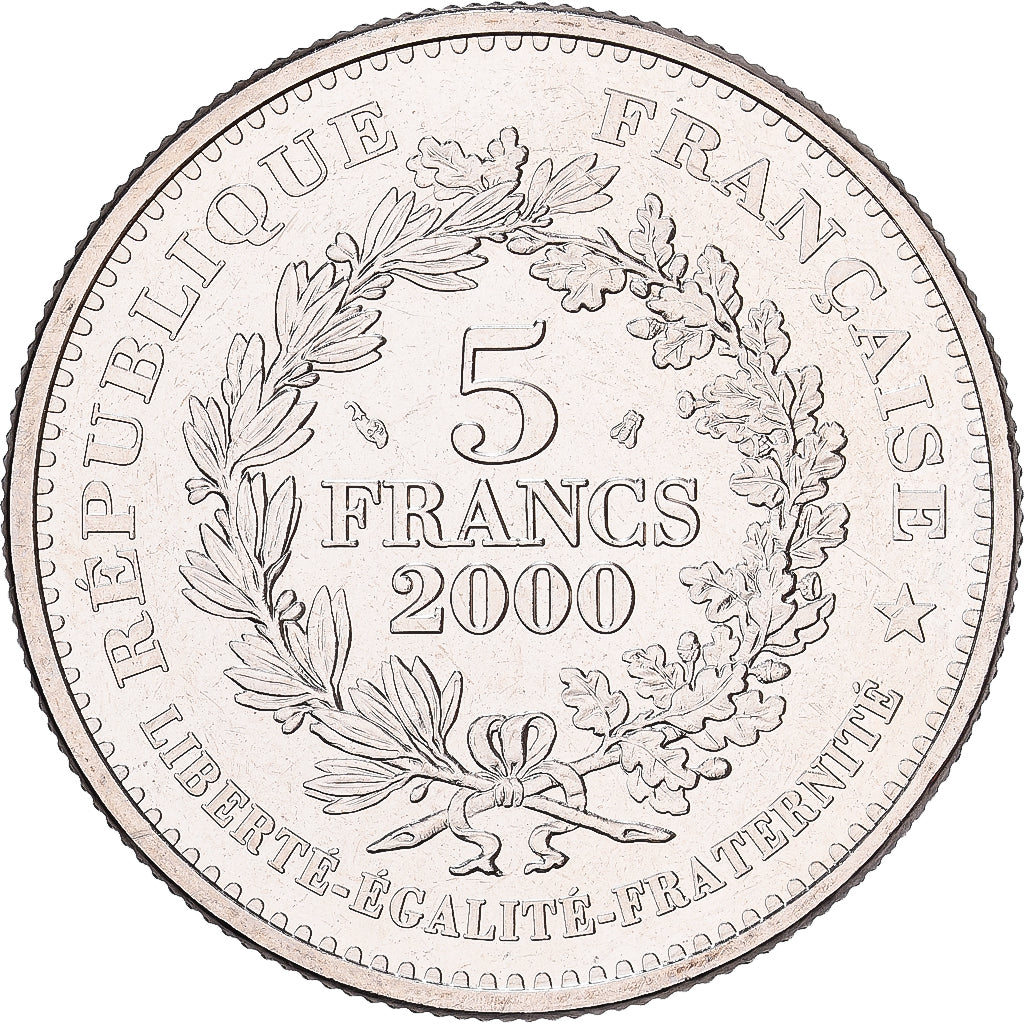 Frankrijk, 5 Francs, Denier de Charlemagne, 2000, MDP, Cupronickel, UNC-