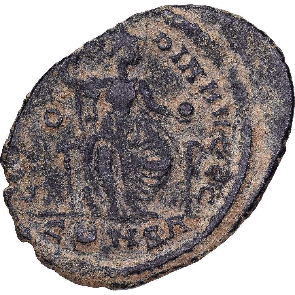 Roman Empire, Theodosius I, Nummus, 378-383, Constantinople, Bronze, SS