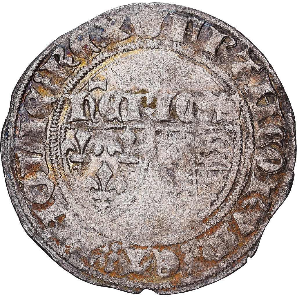 Frankreich, Henri VI, Blanc aux Écus, 1422-1453, Paris, Billon, S+