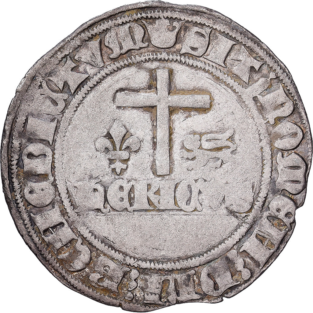 Frankreich, Henri VI, Blanc aux Écus, 1422-1453, Paris, Billon, S+