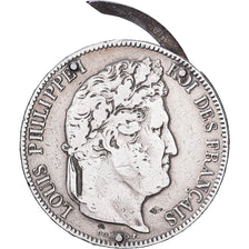 France, 5 Francs, 1842, Rouen, Box, Silver, VF(20-25), Gadoury:678