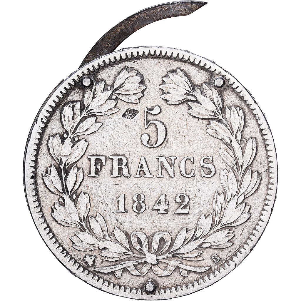 Frankrijk, 5 Francs, 1842, Rouen, Zilver, FR, Gadoury:678