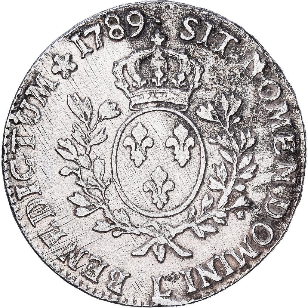Frankreich, Louis XVI, Ecu aux branches d'olivier, 1789, Bayonne, Silber, S