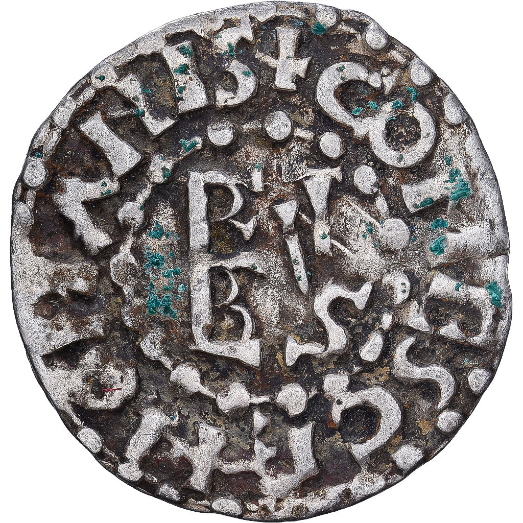 Francia, Herbert I, Denarius, c. 1015-1030, Plata, MBC, Boudeau:171