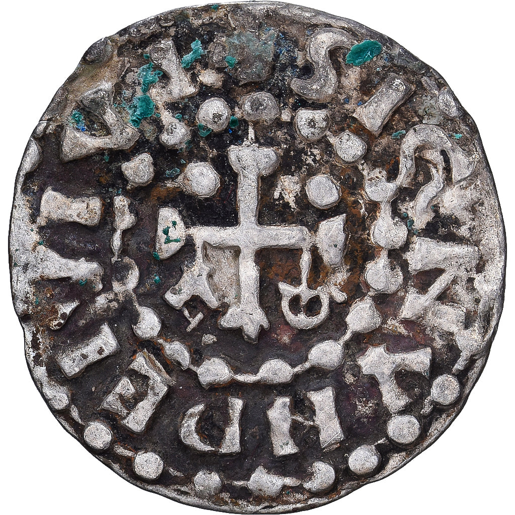 Francia, Herbert I, Denarius, c. 1015-1030, Plata, MBC, Boudeau:171