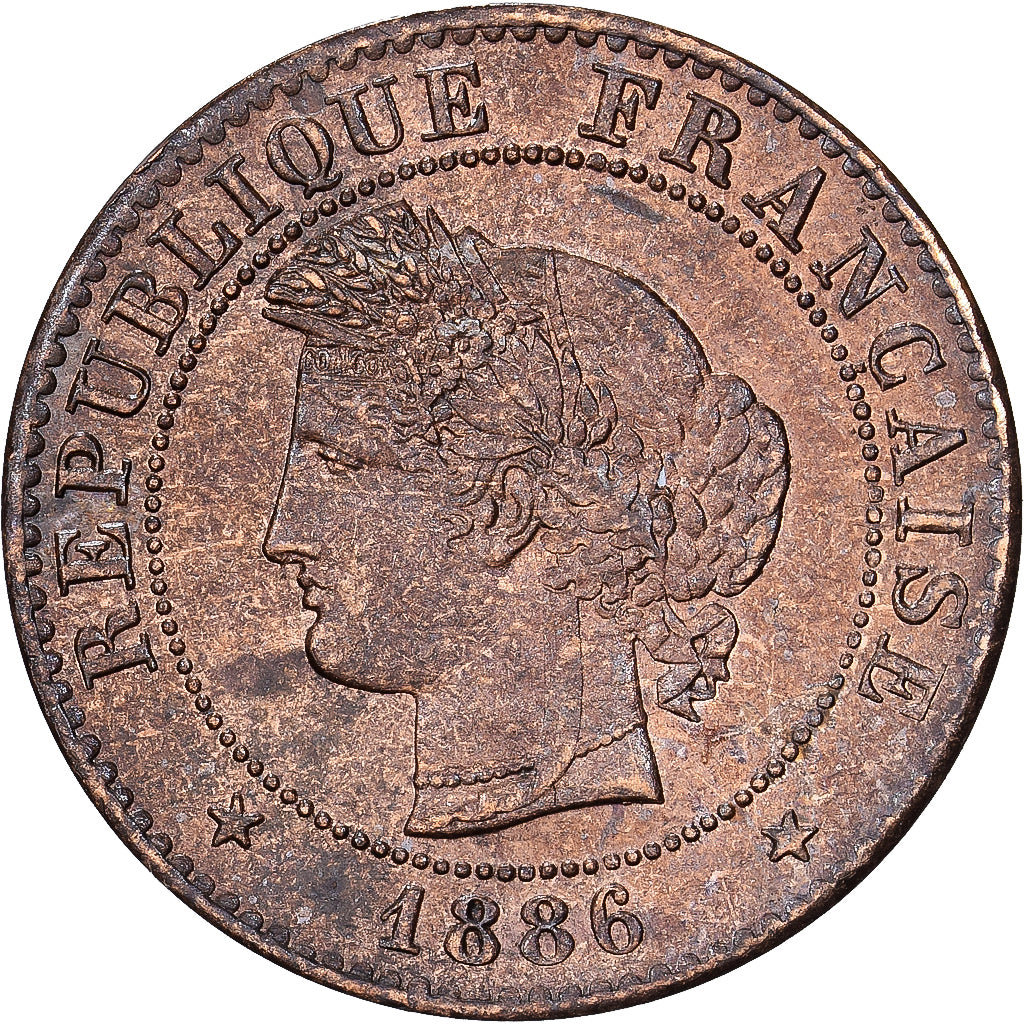 Frankrijk, 1 Centime, Cérès, 1886, MDP, Bronzen, PR, Gadoury:88