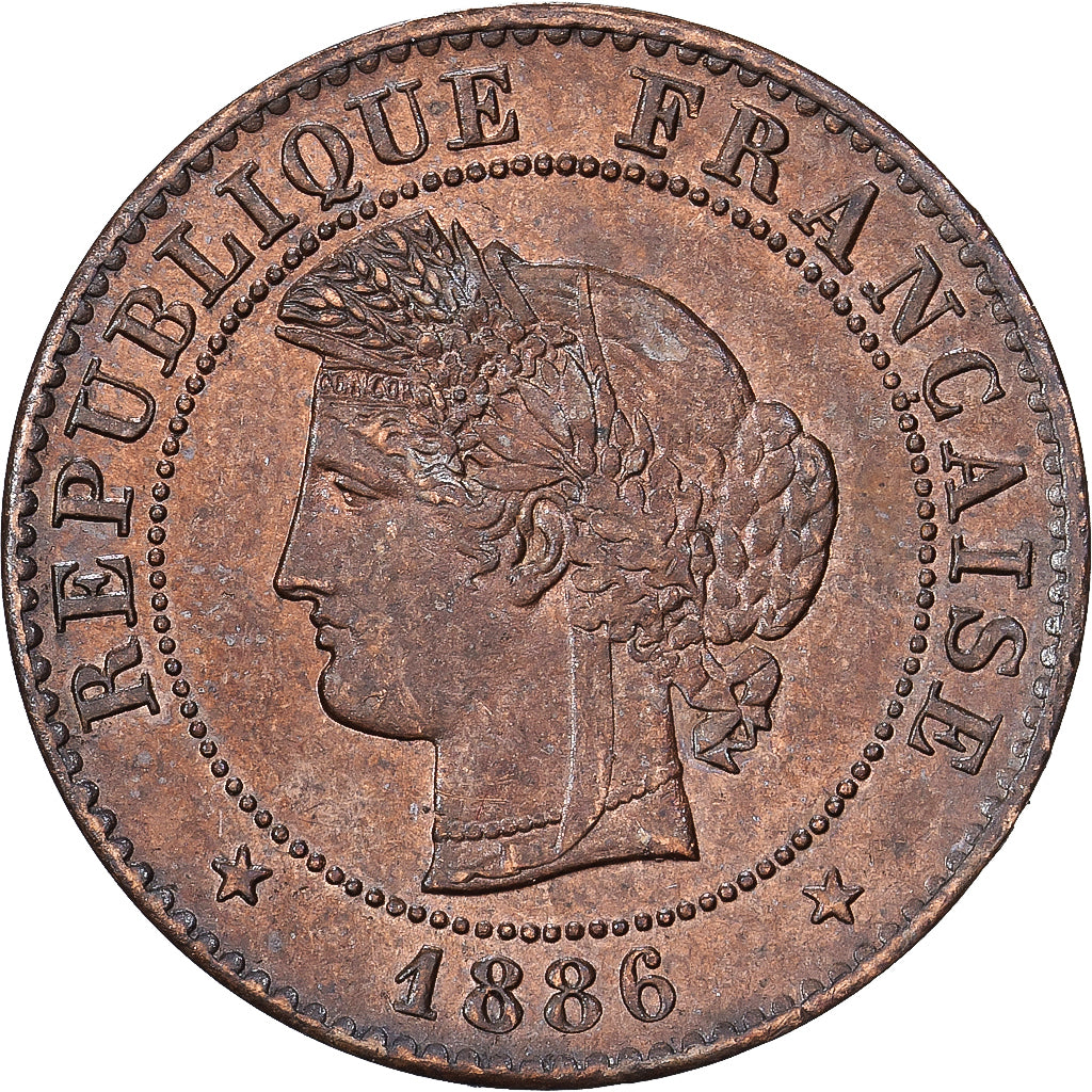 Frankrijk, 1 Centime, Cérès, 1886, MDP, Bronzen, PR, Gadoury:88