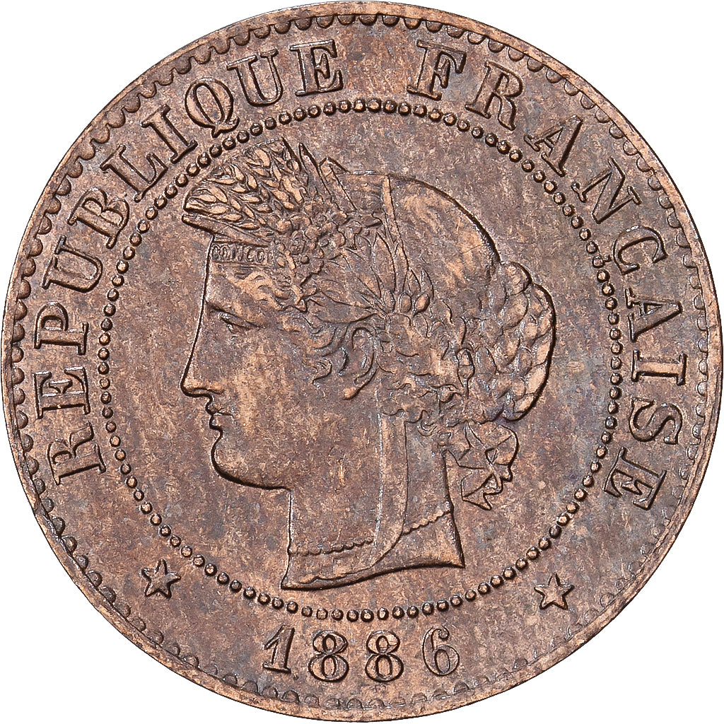 Frankrijk, 1 Centime, Cérès, 1886, MDP, Bronzen, ZF+, Gadoury:88