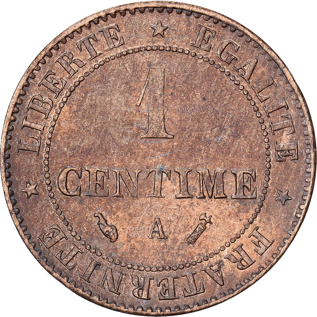 Frankrijk, 1 Centime, Cérès, 1886, MDP, Bronzen, ZF+, Gadoury:88