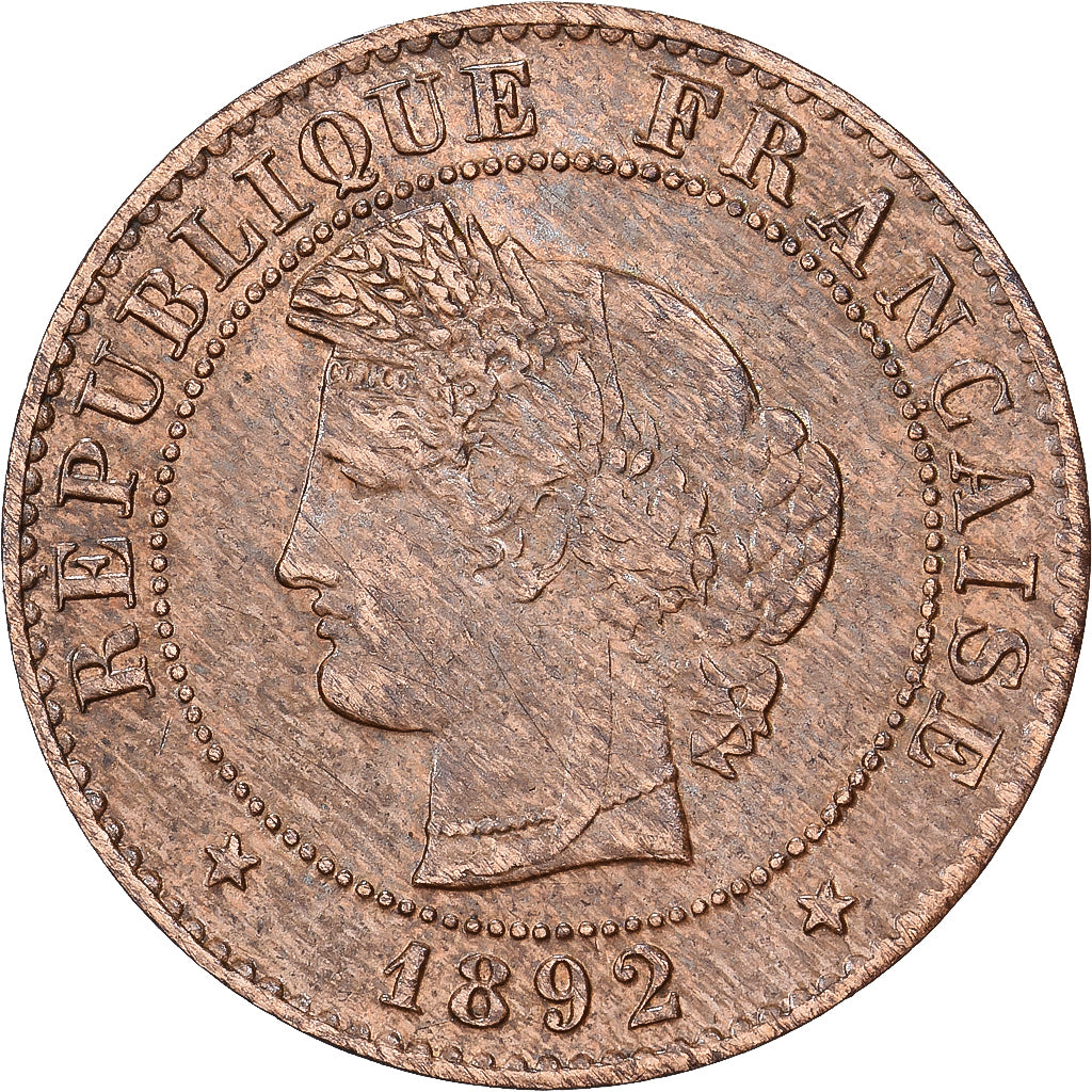Frankrijk, 1 Centime, Cérès, 1892, MDP, Bronzen, ZF, Gadoury:88