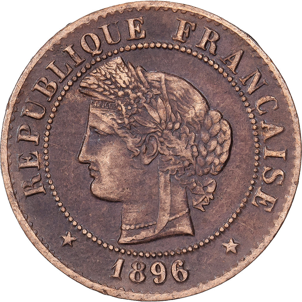 Francia, 1 Centime, Cérès, 1896, MDP, Bronzo, BB, Gadoury:88