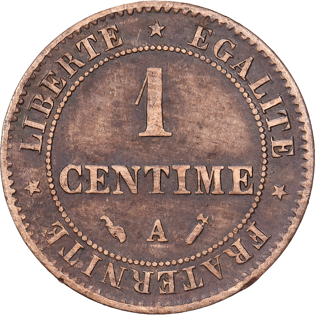 Francia, 1 Centime, Cérès, 1896, MDP, Bronzo, BB, Gadoury:88