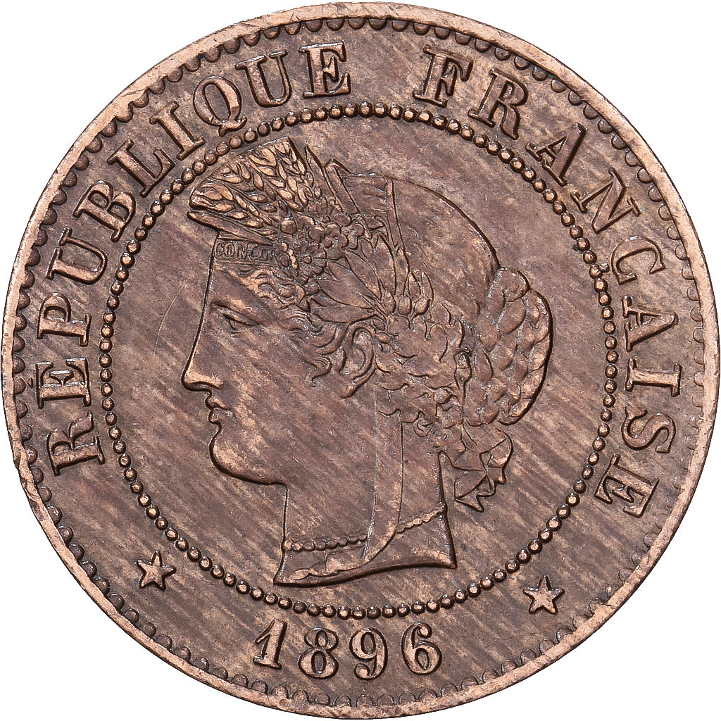 Frankrijk, 1 Centime, Cérès, 1896, MDP, Bronzen, PR, Gadoury:88