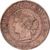 Francia, 1 Centime, Cérès, 1875, MDP, Bronzo, BB, Gadoury:88