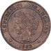 Francia, 2 Centimes, Cérès, 1882, MDP, Bronzo, BB, Gadoury:105
