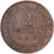 France, 2 Centimes, Cérès, 1892, MDP, Bronze, EF(40-45), Gadoury:105
