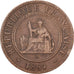 FRANS COCHIN CHINA, 1 Centième, 1884, MDP, Bronzen, ZF, Lecompte:11-15, KM:3