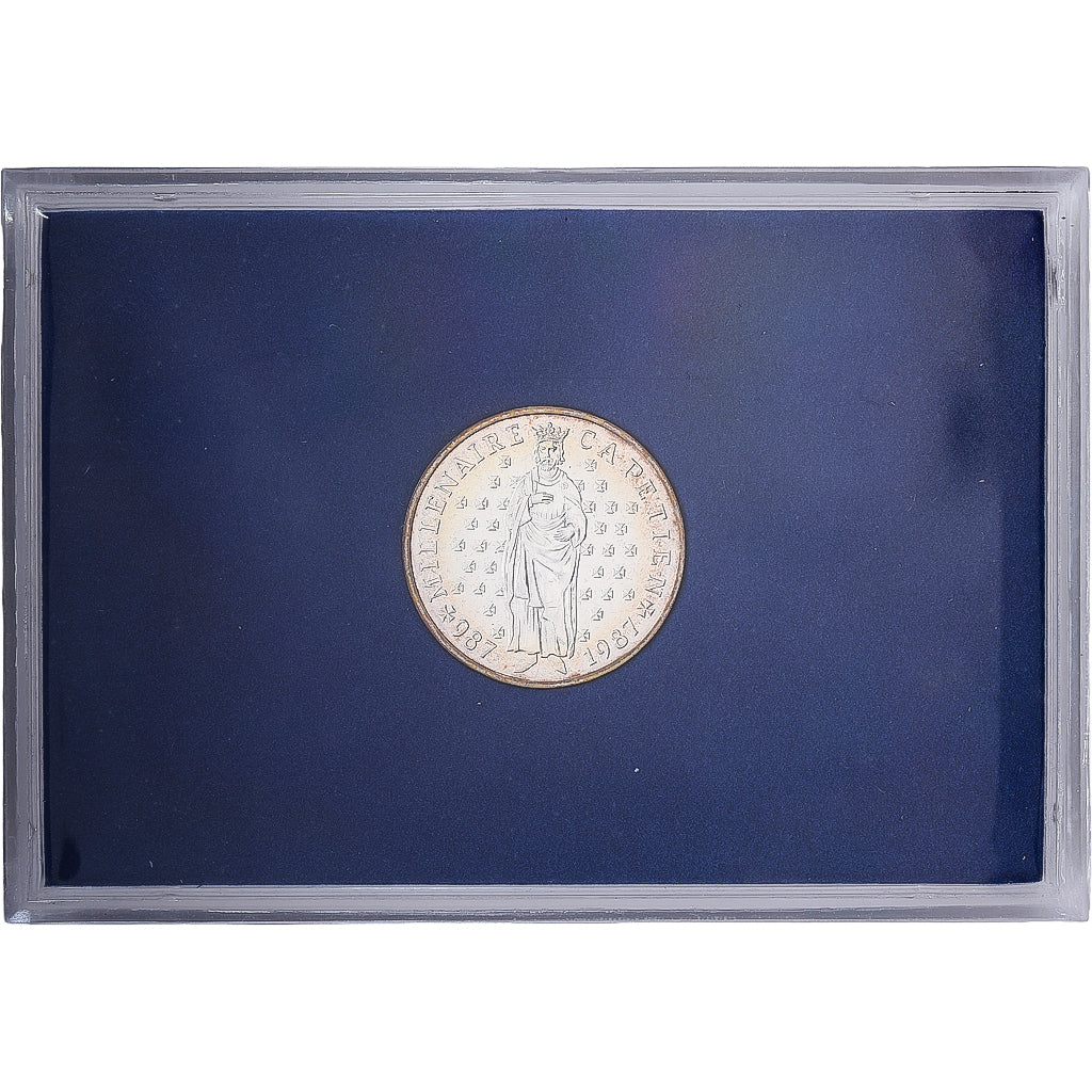 Frankrijk, 10 Francs, Capetian Millennium, 1987, MDP, BU, Zilver, FDC
