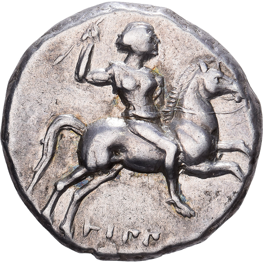 Calabria, Stater, 250-235 BC, Tarentum, Silber, SS