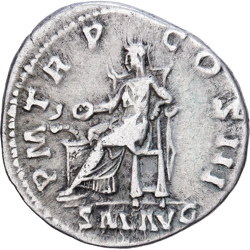 Roman Empire, Hadrius, Denarius, 120-121, Rome, Zilver, ZF, Cohen:1327, RIC:374