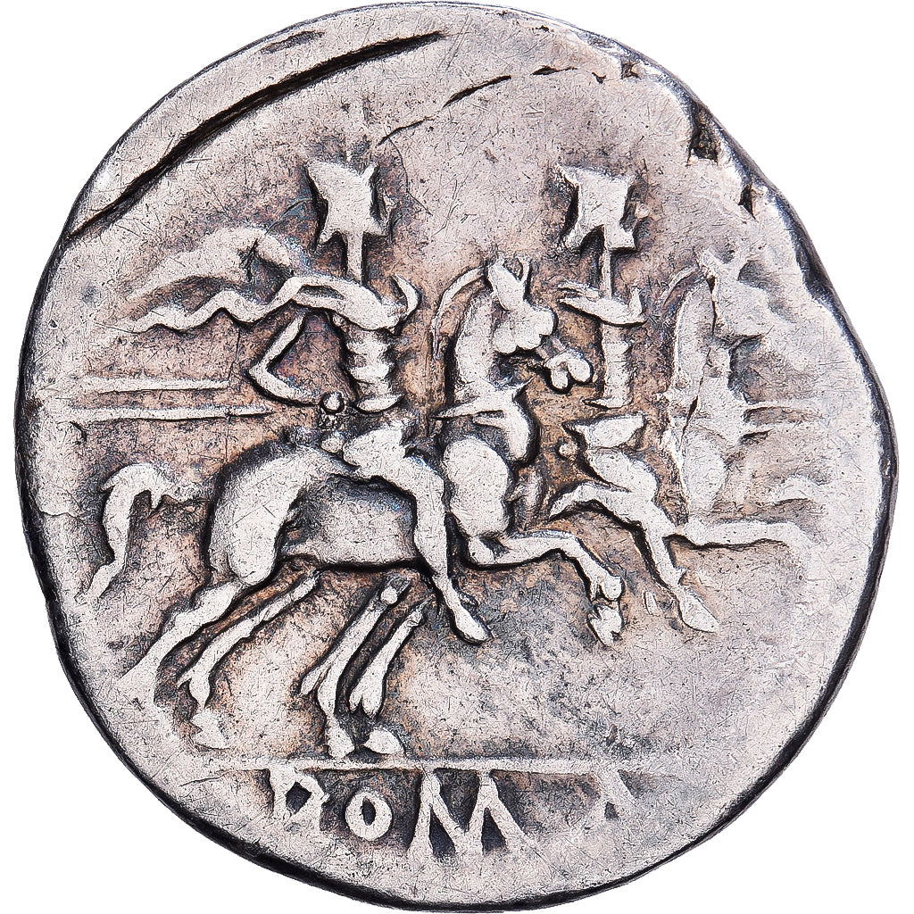 Roman Republic, Anonymous, Denarius, 211-208 BC, Rome, Silver, EF(40-45)