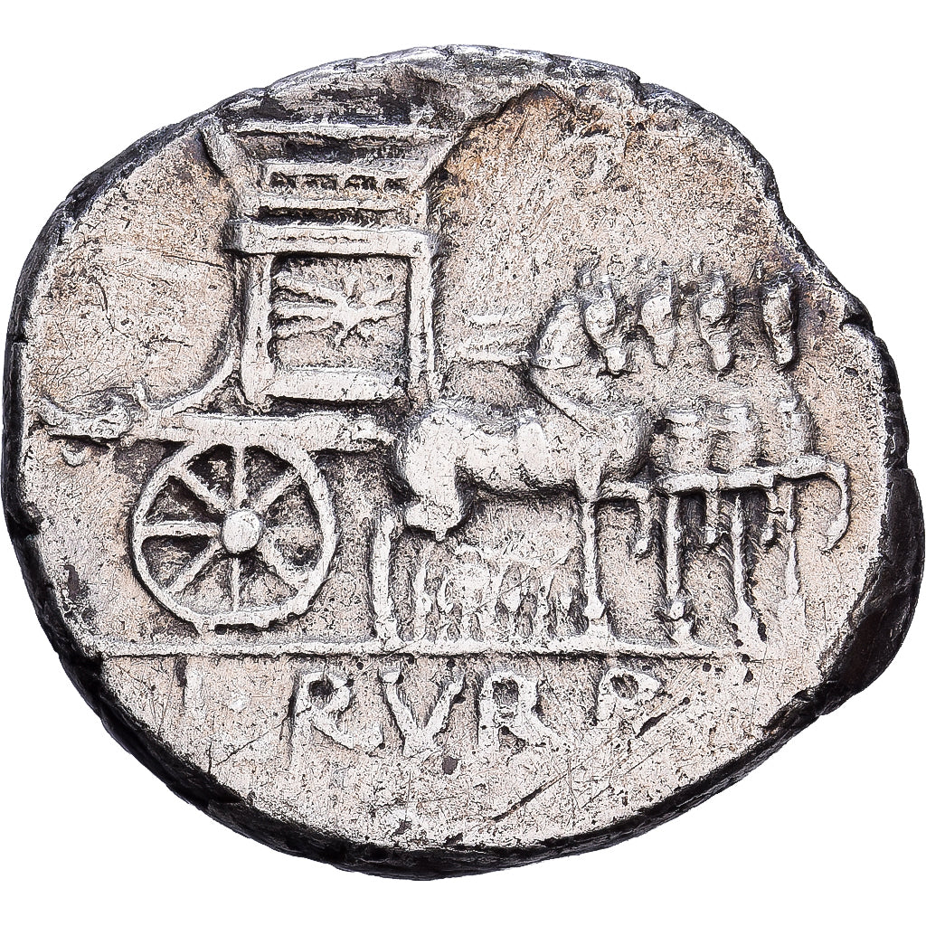 Roman Republic, Rubria, Denarius, 87 BC, Rome, Silver, AU(50-53), Crawford:348/1