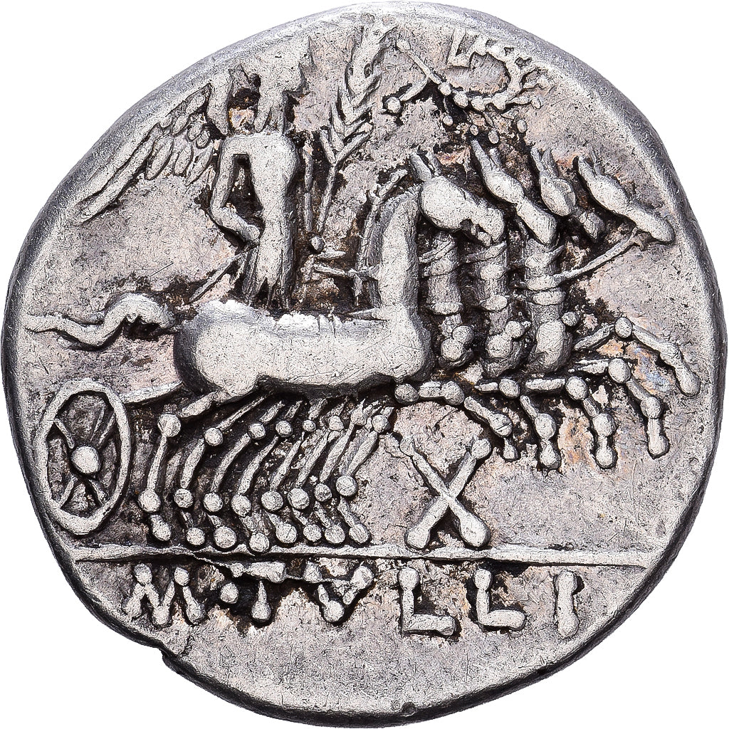 Roman Republic, M. Tullius, Denarius, 120 BC, Rome, Zilver, ZF, Crawford:280/1