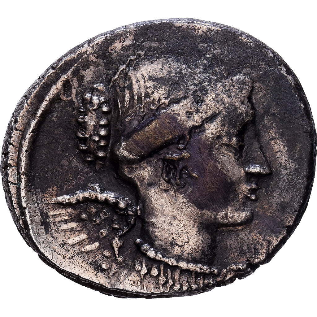 Roman Republic, Carisia, Denarius, 46 BC, Rome, Plata, MBC+, Crawford:464/4