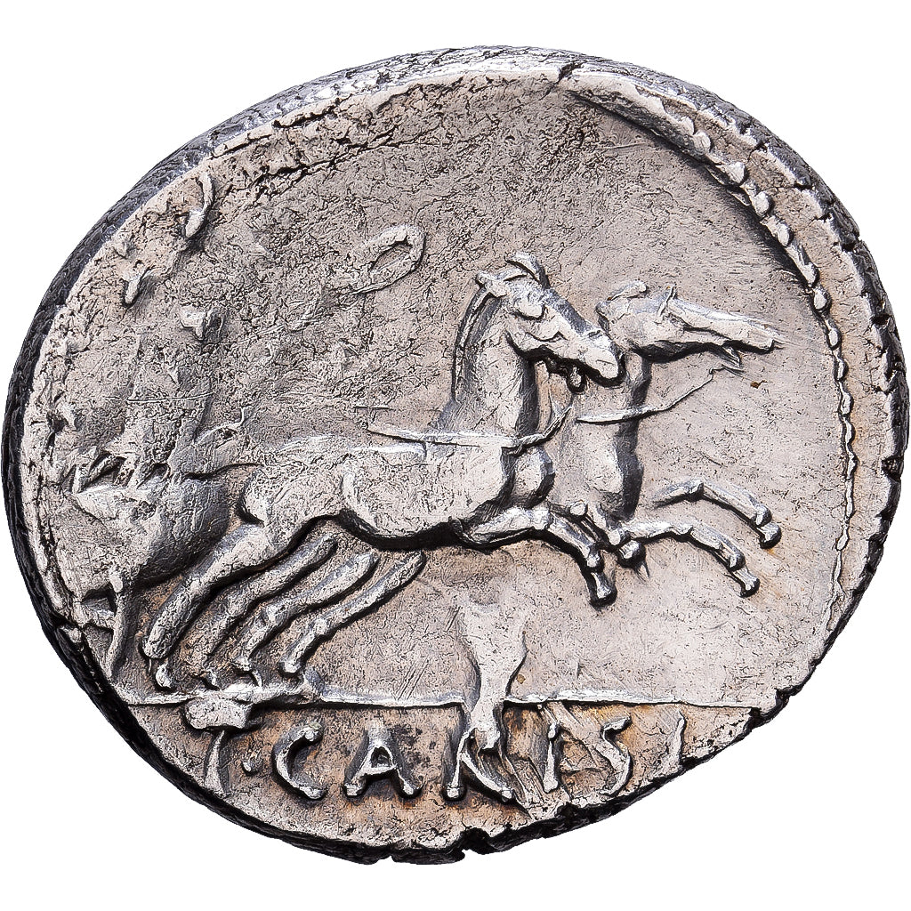 Roman Republic, Carisia, Denarius, 46 BC, Rome, Plata, MBC+, Crawford:464/4