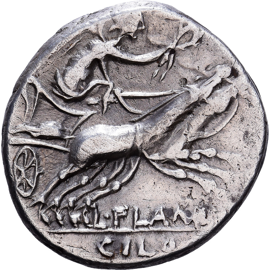 Roman Republic, Lucius Flaminius Chilo, Denarius, 109-108 BC, Rome, Plata, MBC
