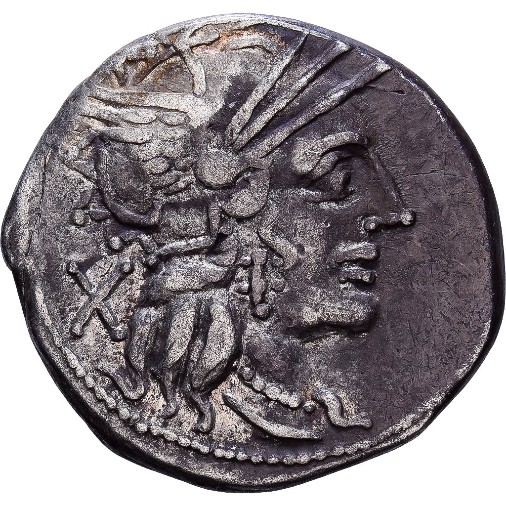 Roman Republic, Papiria, Denarius, 121 BC, Rome, Zilver, ZF