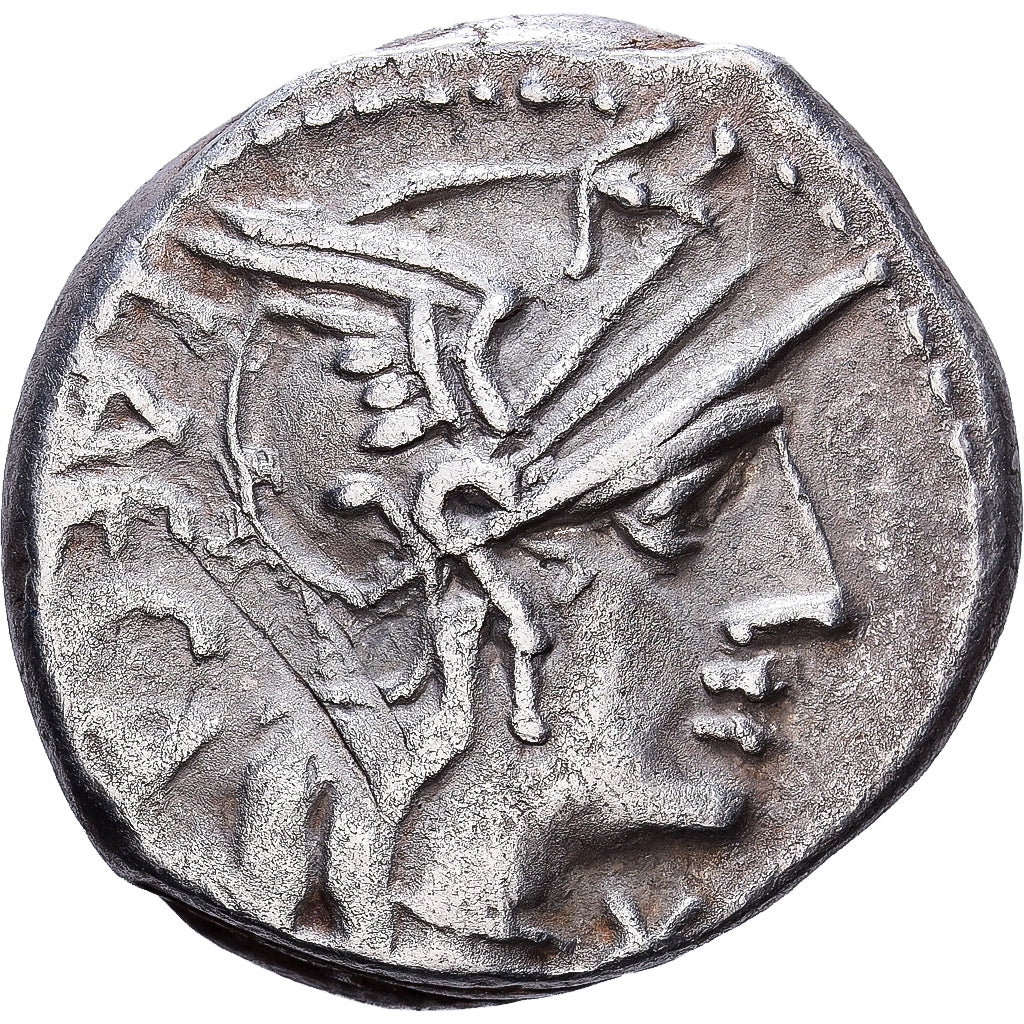 Roman Republic, Porcia, Denarius, 125 BC, Rome, Prata, EF(40-45), Crawford:270/1