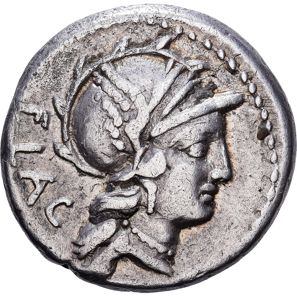 Roman Republic, Rutilia, Denarius, 77 BC, Rome, Plata, MBC, Crawford:387/1