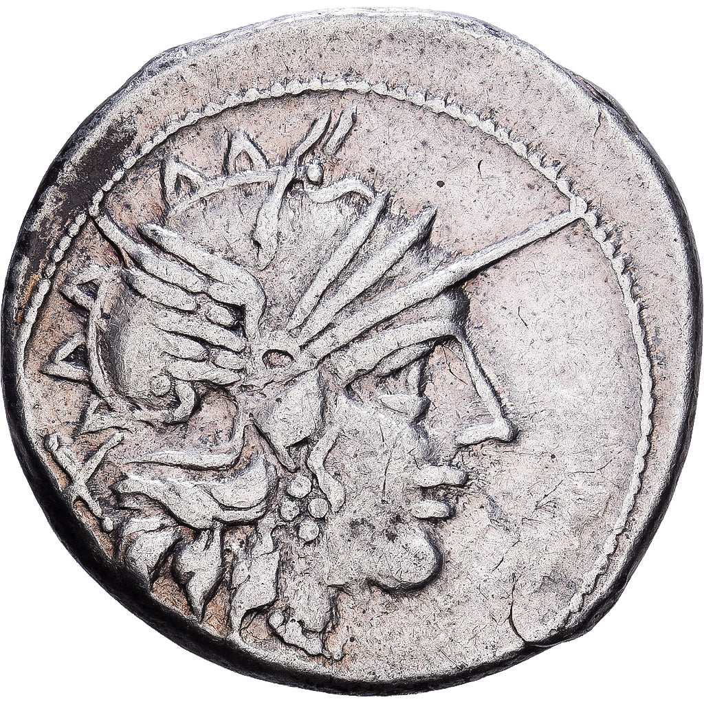 Roman Republic, Porcia, Denarius, 123 BC, Rome, Silver, AU(50-53)