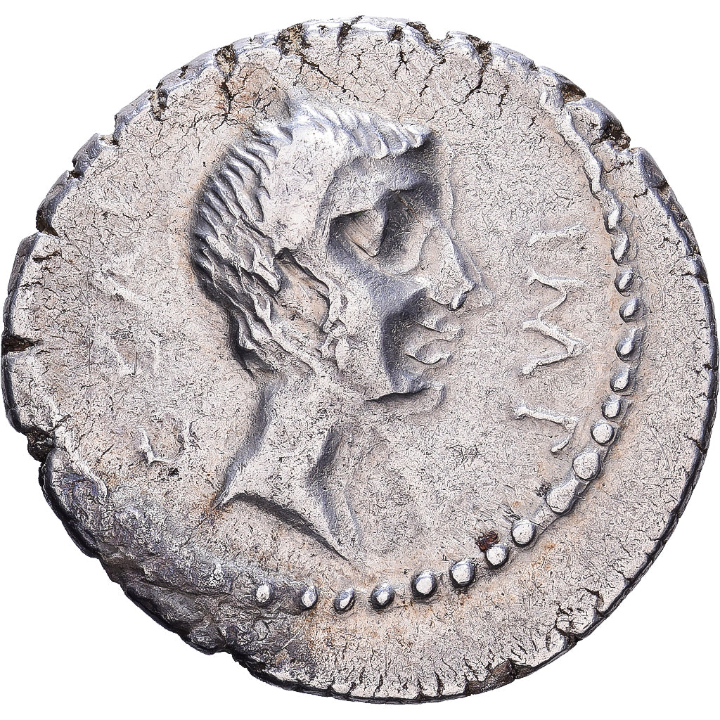 Roman Republic, Octavian, Denarius, 43 BC, Uncertain mint, Zilver, ZF+