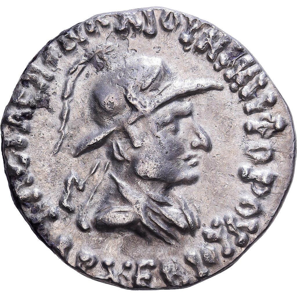 Reino Greco-Báctrio, Archebios, Drachm, 75-65 BC, Uncertain mint, Prata
