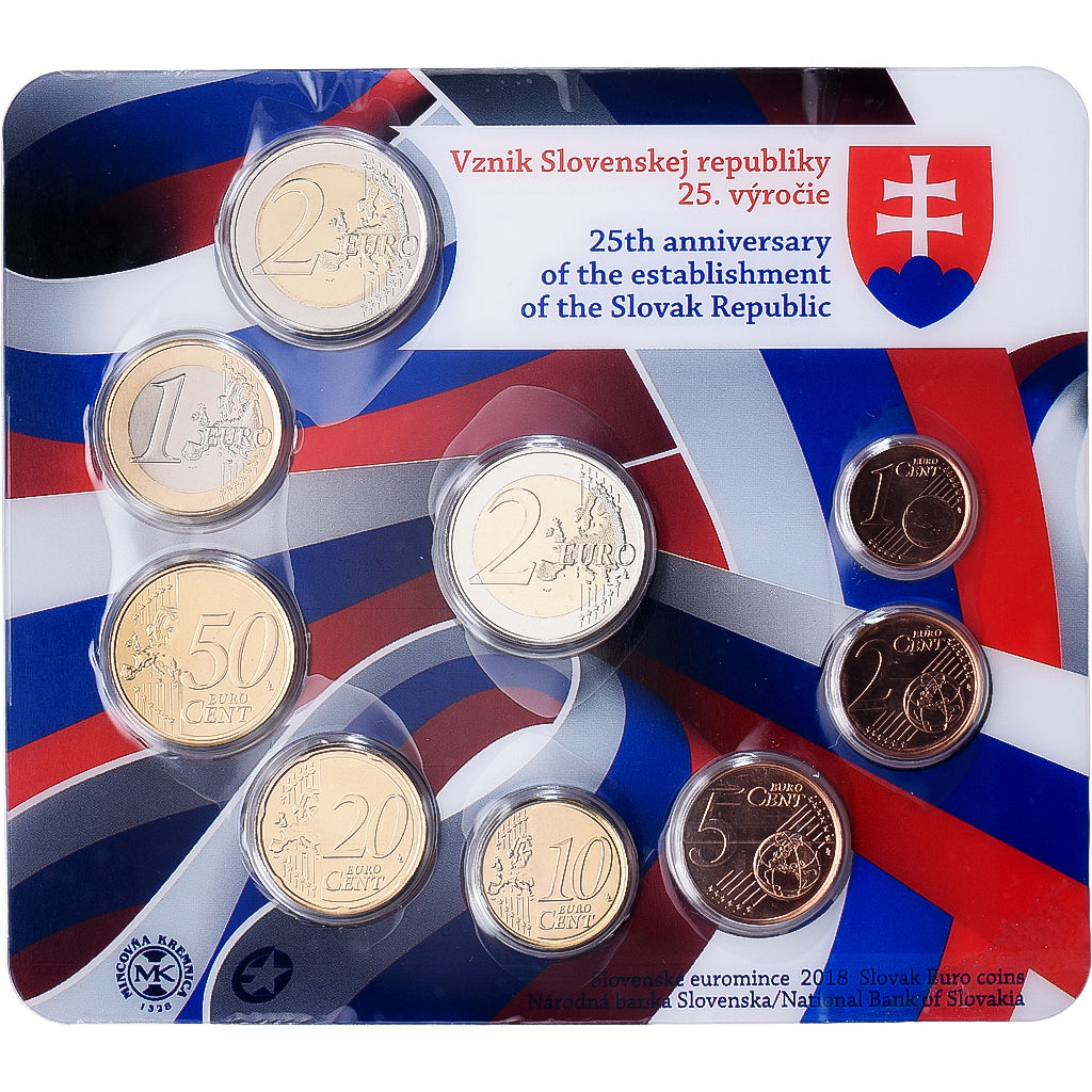 Slovaquie, Coffret 1c. à 2€, Slovak Republic, série FDC, 2018, Kremnica, FDC