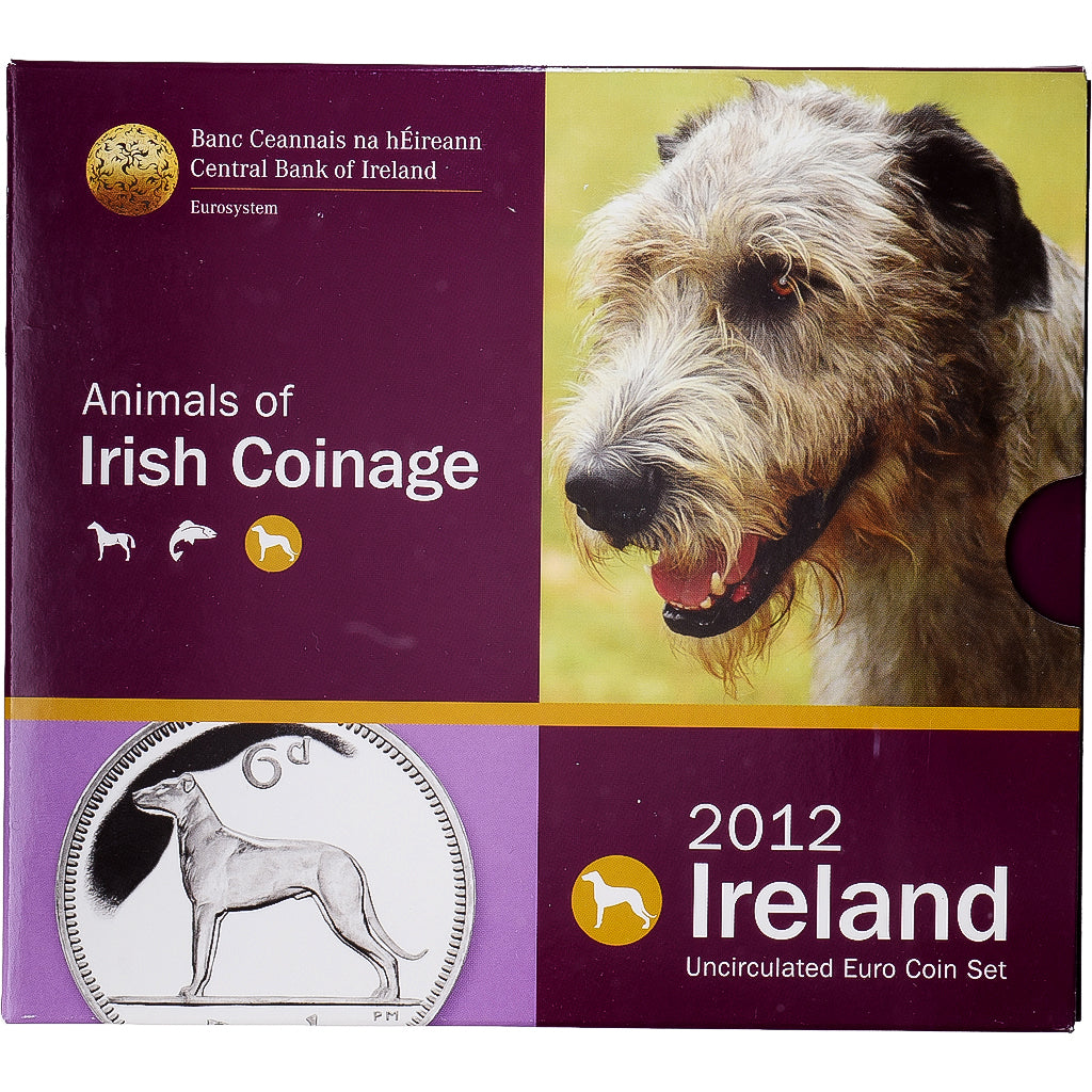 Ireland, Coffret 1c. à 2€, Animals of Irish Coinage, Dog, Série BU, 2012
