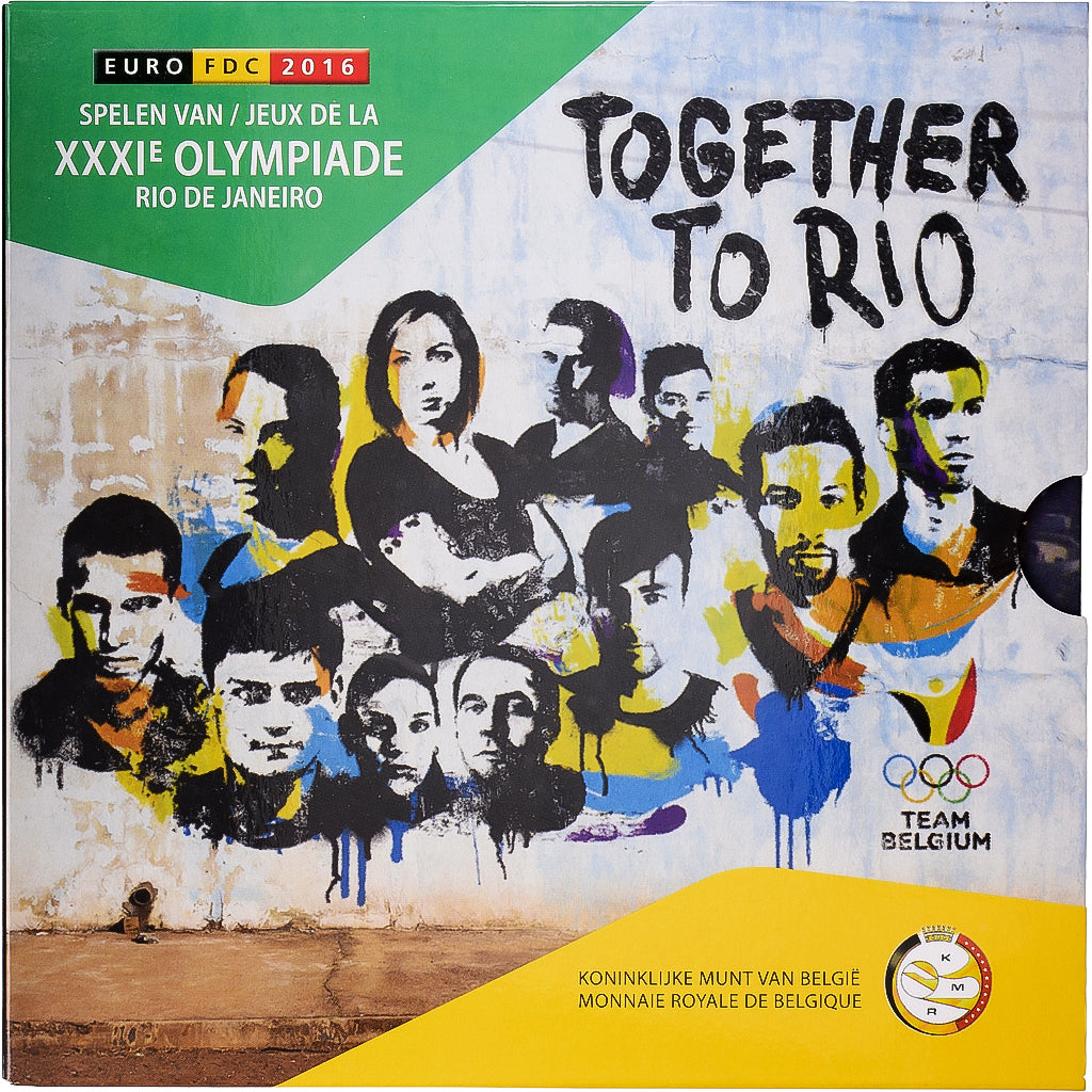 Belgique, Coffret 1c. à 2€, XXXIe Jeux Olympiques, Rio de Janeiro, série