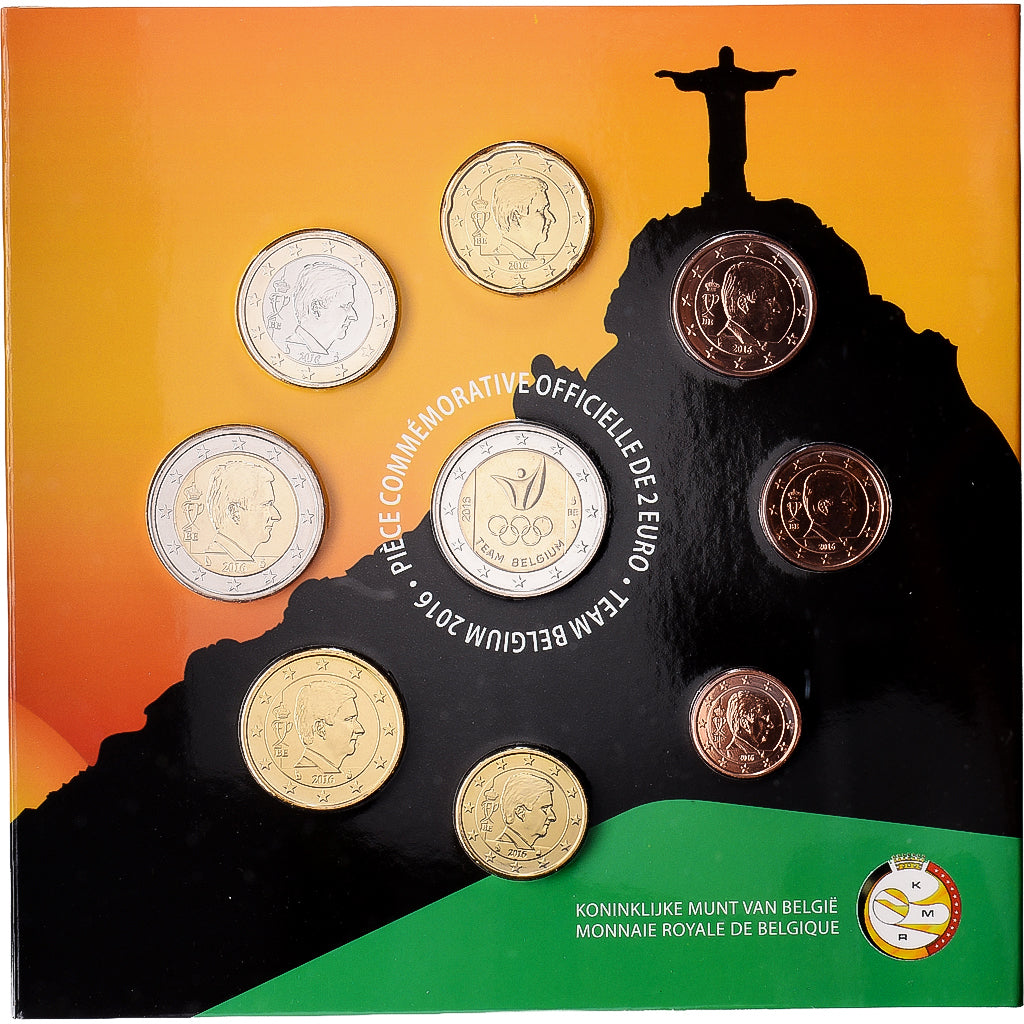 Belgique, Coffret 1c. à 2€, XXXIe Jeux Olympiques, Rio de Janeiro, série