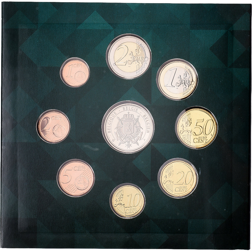 Belgien, Coffret 1c. à 2€ + jeton, Philip, King of the Belgians, série FDC