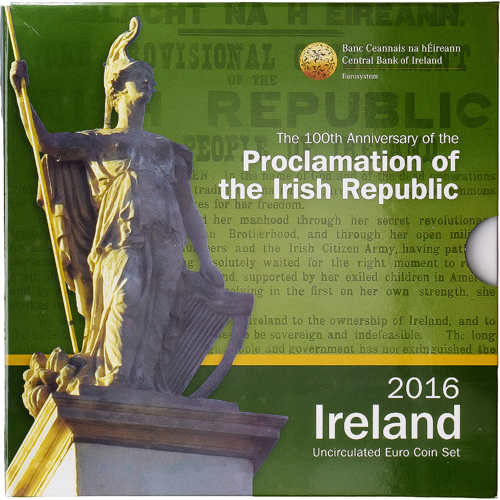 Ireland, Set 1 ct. - 2 Euro + 2€, Proclamation of Irish Republic, série FDC