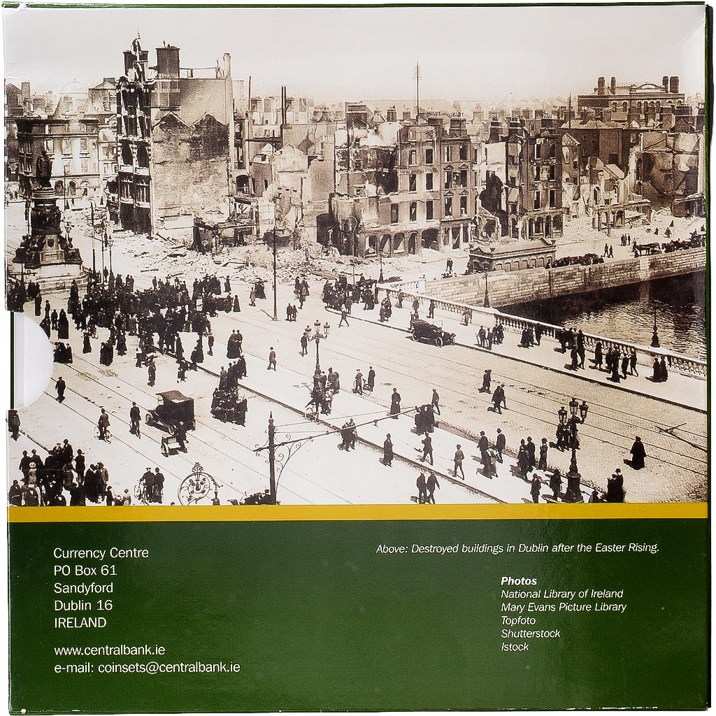 Ireland, Set 1 ct. - 2 Euro + 2€, Proclamation of Irish Republic, série FDC