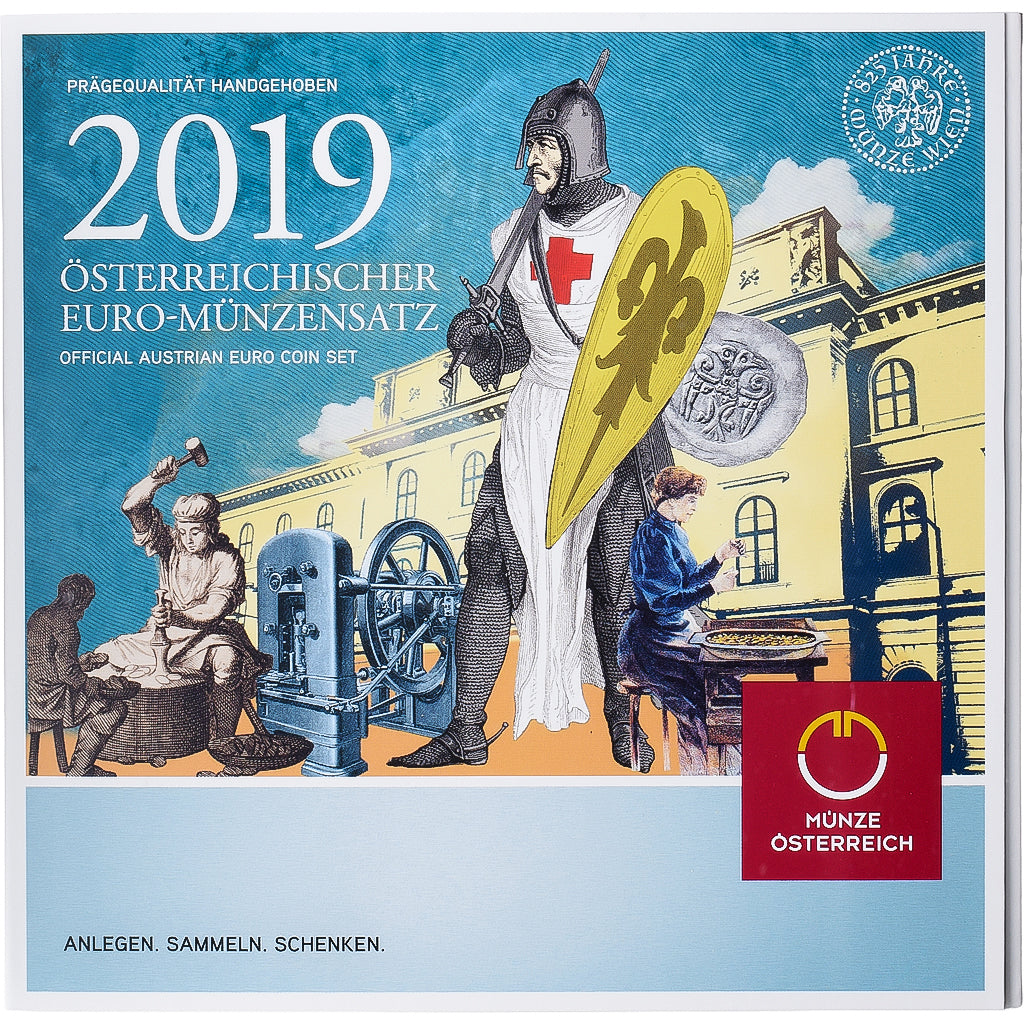 Autriche, Set 1 ct. - 2 Euro, série FDC, 2019, Vienne, FDC