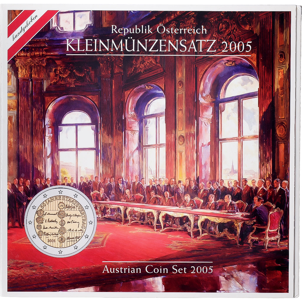 Autriche, Set 1 ct. - 2 Euro, série FDC, 2005, Vienne, FDC