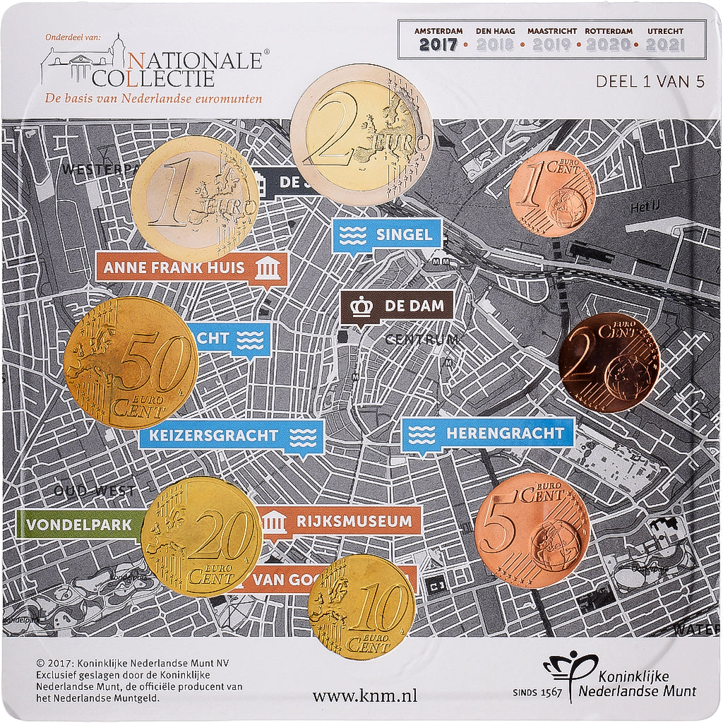 Niederlande, Set 1 ct. - 2 Euro, série FDC, 2017, Utrecht, STGL