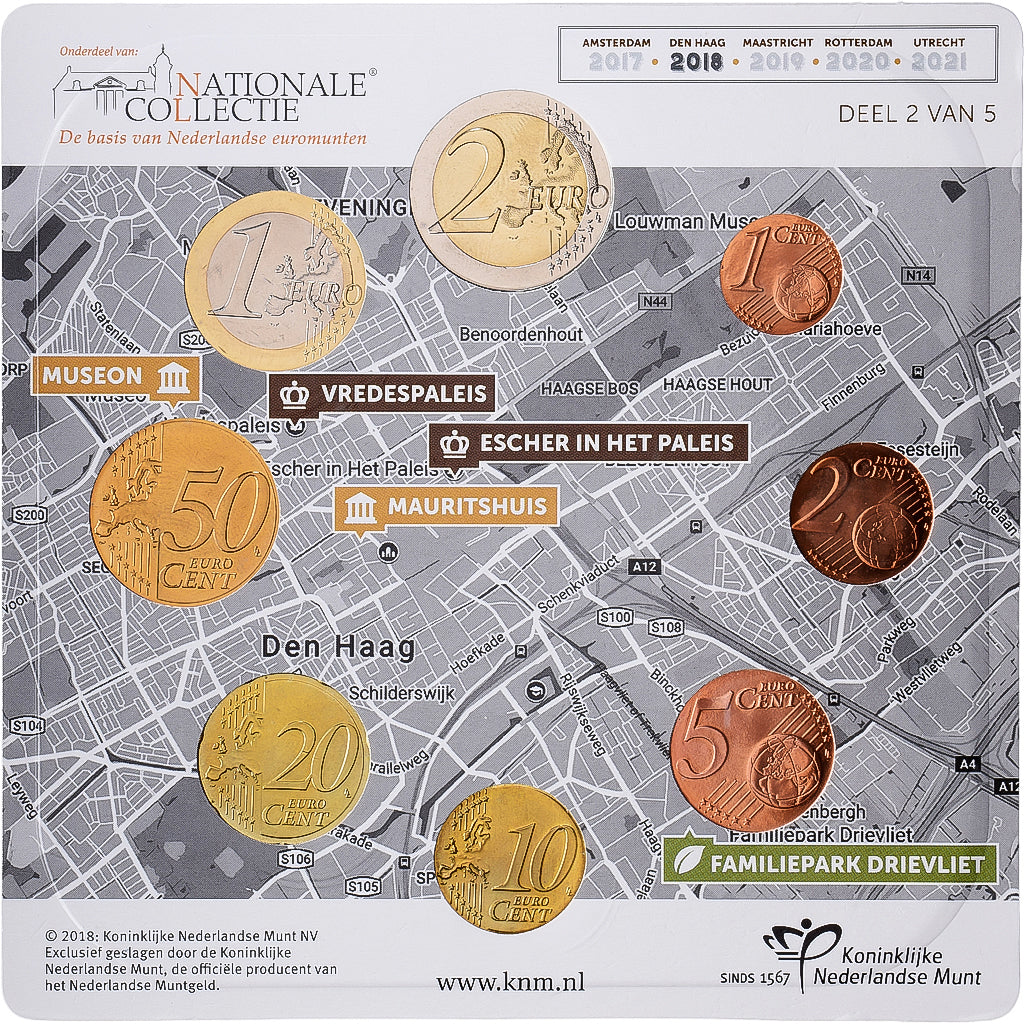 Netherlands, Set 1 ct. - 2 Euro, série FDC, 2018, Utrecht, MS(65-70)