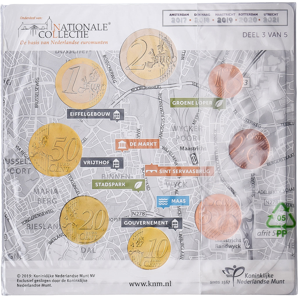 Netherlands, Set 1 ct. - 2 Euro, série FDC, 2019, Utrecht, MS(65-70)